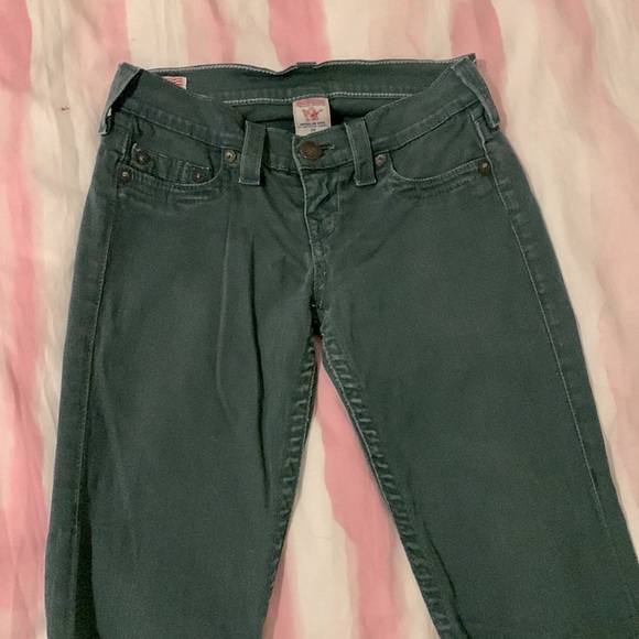 Great Forest Green premium denim brand True Religion jeans - Picture 2 of 4
